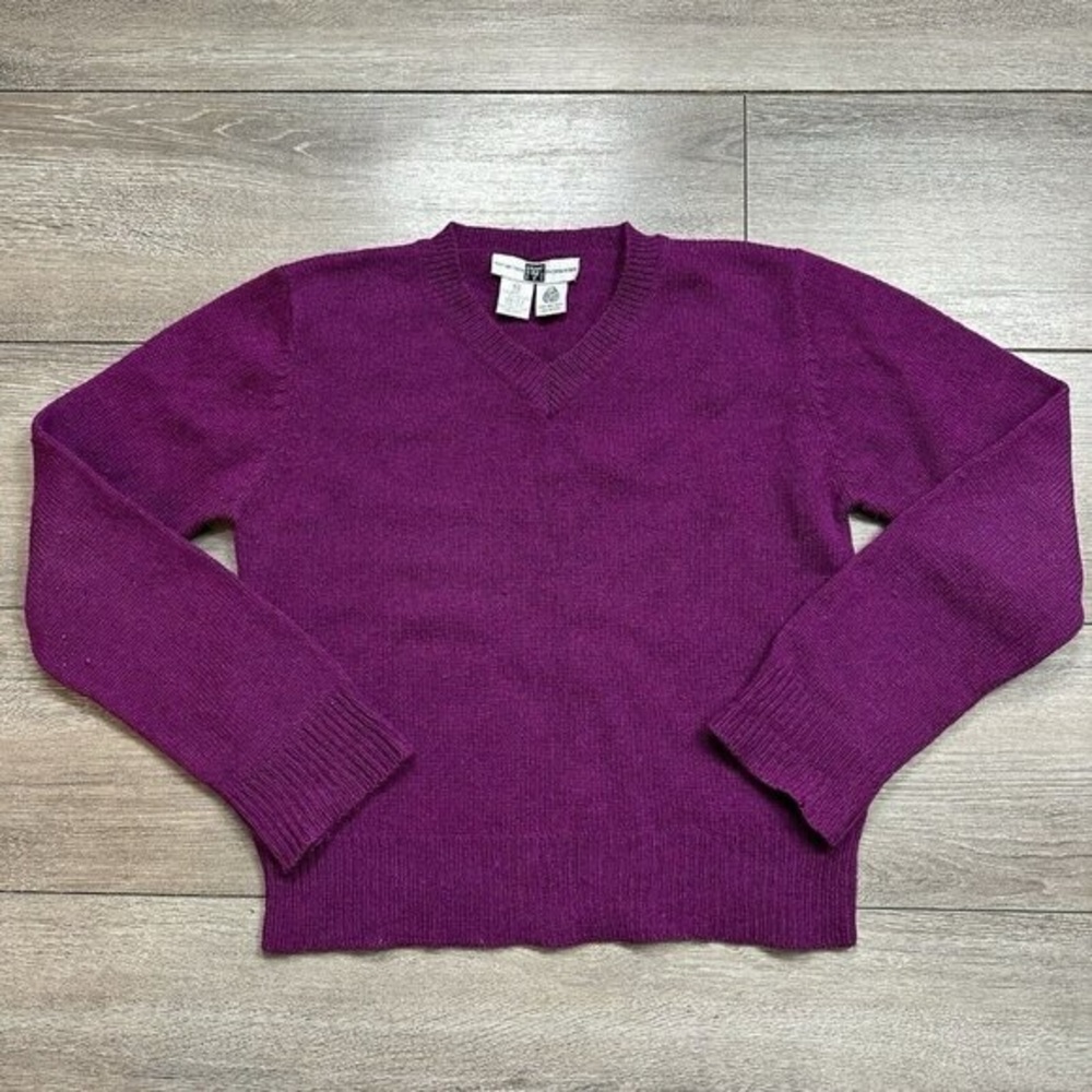 Smart Set Wool Sweater Size M Casual Knit Pullover V Neck Vintage